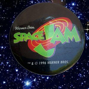 Warner Brothers Space Jam Movie Promo Button From 1996